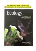 Test Bank for Ecology&colon; Concepts and Applications 8th Edition by Manuel C&period; Molles & Anna A&period; Sher &vert; All Chapters 1&ndash;2 &vert; ISBN&colon; 9781259880056