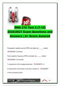 DMS 216 Test 2 2026&sol;2027 &vert; 44 Questions & Answers &vert; Ultrasound Physics&comma; Transducers&comma; Beam Resolution&comma; PRF&comma; PRP & Imaging Modes