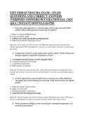 EMT FISDAP TRAUMA EXAM &ndash; EXAM &NewLine;QUESTIONS AND CORRECT ANSWERS &NewLine;&lpar;VERIFIED ANSWERS&rpar; PLUS RATIONALE &vert; 2027 &NewLine;Q&A &vert; INSTANT DOWNLOAD PDF
