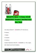 MCLETC Quiz 1 Class 23-20 2026&sol;2027 &vert; 100&plus; Questions & Answers &vert; Illinois Law&comma; Criminal Justice&comma; Constitutional Law&comma; Policing&comma; Ethics & Criminology