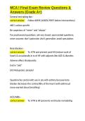 MCA I Final Exam Review Questions & Answers &lpar;Grade A&plus;&rpar;&period;docx&NewLine;&NewLine;