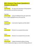 MCA Science Prep Exam Questions & Answers &lpar;Grade A&plus;&rpar;&period;docx&NewLine;&NewLine;