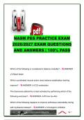 NASM PES Practice Exam 2026&sol;2027 &vert; 190&plus; Questions & Answers &vert; OPT Model&comma; Sports Performance&comma; Plyometrics&comma; SAQ&comma; Nutrition&comma; Injury Prevention & Exercise Science