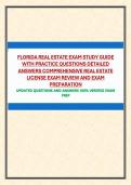 FLORIDA REAL ESTATE EXAM STUDY GUIDE WITH PRACTICE QUESTIONS DETAILED ANSWERS COMPREHENSIVE REAL ESTATE LICENSE EXAM REVIEW AND EXAM PREPARATION
