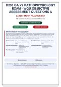 WGU D236 OA V2 Pathophysiology Exam &vert; 180 Questions with Detailed Rationales & Study Guide &lpar;2026