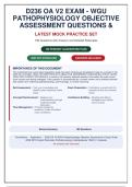 D236 OA V2 Exam &vert; WGU Pathophysiology Objective Assessment &vert; 180 Q&A with Detailed Rationales &vert; Verified Study Guide 2026