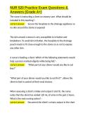 NUR 520 Practice Exam Questions & Answers &lpar;Grade A&plus;&rpar;&period;docx&NewLine;&NewLine;