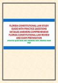 FLORIDA CONSTITUTIONAL LAW STUDY GUIDE WITH PRACTICE QUESTIONS DETAILED ANSWERS COMPREHENSIVE FLORIDA CONSTITUTIONAL LAW REVIEW AND EXAM PREPARATION