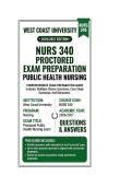 NURS 340 Proctored Public Health Nursing Questions And Answers 2026&sol;2027 West Coast University