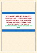 FLORIDA REAL ESTATE STATE EXAM PREP STUDY GUIDE WITH PRACTICE QUESTIONS DETAILED ANSWERS COMPREHENSIVE FLORIDA REAL ESTATE LICENSE EXAM REVIEW AND EXAM PREPARATION