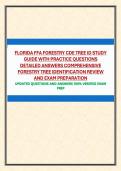 FLORIDA FFA FORESTRY CDE TREE ID STUDY GUIDE WITH PRACTICE QUESTIONS DETAILED ANSWERS COMPREHENSIVE FORESTRY TREE IDENTIFICATION REVIEW AND EXAM PREPARATION