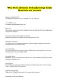 WGU D115 Advanced Pathophysiology Exam Questions and answers
