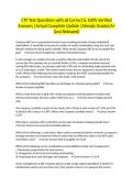 CTP Test Questions with all Correct & 100&percnt; Verified Answers &vert;Actual Complete Update &vert;Already Graded A&plus; &lpar;Just Released&rpar;