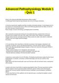 Advanced Pathophysiology Module 1 - Quiz 1