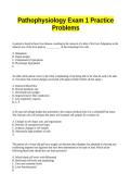 Pathophysiology Exam 1 Practice Problems