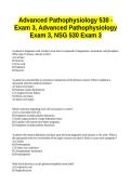 Advanced Pathophysiology 530 - Exam 3&comma; Advanced Pathophysiology Exam 3&comma; NSG 530 Exam 3