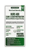 NURS 480 exam 3 Advanced Medical Surgical Nursing Questions And Answers 2026&sol;2027 West Coast University