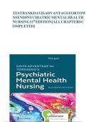 TEST BANK DAVIS ADVANTAGE FOR TOWNSEND PSYCHIATRIC MENTAL HEALTH NURSING 11th EDITION &lbrack;ALL CHAPTERS COMPLETED&rsqb;