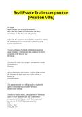 Real Estate final exam practice &lpar;Pearson VUE&rpar;