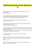 Real Estate Practice Exam Questions 2