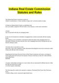 Indiana Real Estate Commission Statutes and Rules