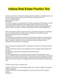 Indiana Real Estate Practice Test
