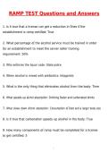 RAMP TEST Actual 2026 Newest Updated Questions and Correct Answers &lpar;Latest 2026 &sol; 2027 Update&rpar; &lpar;Verified Answers by Expert&rpar;