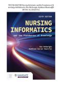 TEST BANK FOR Nursing Informatics and the Foundation of Knowledge&NewLine;by Dee McGonigle &comma; Kathleen Mastrian ISBN&colon;978-1284293432 COMPLETE GUIDE 100&percnt; VERIFIED A&plus; GRADE ASSURED&excl;&excl;&excl;&excl;NEW LATEST UPDATE&excl;&excl;&excl;&excl;&excl;&NewLine;
