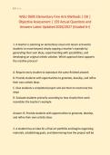 WGU D695 Elementary Fine Arts Methods &vert; OA &vert; &NewLine;Objective Assessment &vert; 159 Actual Questions and &NewLine;Answers Latest Updated 2026&sol;2027 &lpar;Graded A&plus;&rpar; 
