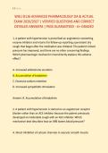 WGU D116 ADVANCED PHARMACOLOGY OA & ACTUAL &NewLine;EXAM 2026&sol;2027 &vert; VERIFIED QUESTIONS AND CORRECT &NewLine;DETAILED ANSWERS &vert; PASS GUARANTEED - A&plus; GRADED 