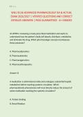 WGU D116 ADVANCED PHARMACOLOGY OA & ACTUAL &NewLine;EXAM 2026&sol;2027 &vert; VERIFIED QUESTIONS AND CORRECT &NewLine;DETAILED ANSWERS &vert; PASS GUARANTEED - A&plus; GRADED