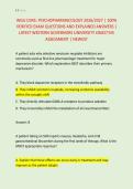 WGU D345&colon; PSYCHOPHARMACOLOGY 2026&sol;2027 &vert; 100&percnt; &NewLine;VERIFIED EXAM QUESTIONS AND EXPLAINED ANSWERS &vert; &NewLine;LATEST WESTERN GOVERNORS UNIVERSITY OBJECTIVE &NewLine;ASSESSMENT &vert; NEWEST