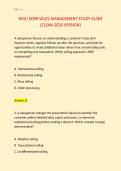WGU D099 SALES MANAGEMENT STUDY GUIDE &NewLine;&lpar;CLEAN 2026 VERSION&rpar;