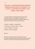 WGU D413 &ndash; TELECOMMUNICATIONS & WIRELESS &NewLine;COMMUNICATIONS OBJECTIVE ASSESSMENT &vert; OA &NewLine;V1 AND V2 &vert; QUESTIONS AND ANSWERS &vert; 2026 &NewLine;UPDATE &vert; 100&percnt; CORRECT&period; 