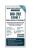 BIO 202 Exam 1 Human Anatomy & Physiology II Questions And Answers 2026&sol;2027 Grand canyon university