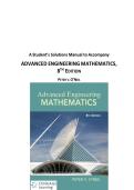 A Student&rsquo;s Solutions Manual to Accompany ADVANCED ENGINEERING MATHEMATICS&comma; 8TH EDITION PETER V&period; O&rsquo;NEIL