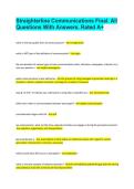 Straighterline Communications Final 2026&period; All Questions With Answers&period; Rated A&plus;