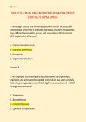 WGU C715 EXAM ORGANIZATIONAL BEHAVIOR &lpar;LATEST &NewLine;2026&sol;2027&rpar; 100&percnt; CORRECT