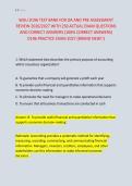 WGU D196 TEST BANK FOR OA AND PRE ASSESSMENT &NewLine;REVIEW 2026&sol;2027 WITH 250 ACTUAL EXAM QUESTIONS &NewLine;AND CORRECT ANSWERS &lpar;100&percnt; CORRECT ANSWERS&rpar; &NewLine;D196 PRACTICE EXAM 2027 &lpar;BRAND NEW&excl;&excl;&rpar;