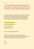 WGU D522 OBJECTIVE ASSESSMENT &lpar;NEW 2026&sol; &NewLine;2027 UPDATE&rpar; PYTHON FOR IT AUTOMATION &vert; QS & &NewLine;AS&vert; GRADE A&vert; 100&percnt; CORRECT &lpar;VERIFIED ANSWERS&rpar; 