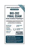 BIO 202 Exam 1-4 & Final Exam Bundled Human Anatomy & Physiology II Questions And Answers 2026&sol;2027 Grand canyon university