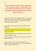 WGU C201 BUSINESS ACUMEN OBJECTIVE ASSESSMENT &NewLine;2 LATEST VERSIONS &lpar;VERSION A AND B&rpar; NEWEST 2026 &NewLine;ACTUAL EXAM TEST BANK COMPLETE 400 QUESTIONS &NewLine;AND CORRECT DETAILED ANSWERS &lpar;VERIFIED ANSWERS&rpar; &NewLine;&vert;ALREADY GRADED A&plus; 