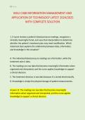 WGU C468 INFORMATION MANAGEMENT AND &NewLine;APPLICATION OF TECHNOLOGY LATEST 2024&sol;2025 &NewLine;WITH COMPLETE SOLUTION