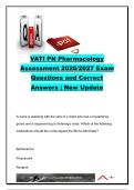 VATI PN Pharmacology Assessment 2026&sol;2027 &vert; 35&plus; Questions & Correct Answers &vert; Medication Safety&comma; Dosage Calculations&comma; Adverse Effects & Drug Interactions