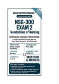 NSG-300 exam 2 Foundations of Nursing Questions And Answers 2026&sol;2027 Grand canyon university