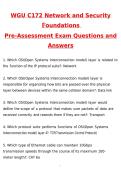 WGU C172 Network And Security Foundations Pre-Assessment Actual Exam 2026 Newest Updated Questions and Correct Answers &lpar;Latest 2026 &sol; 2027 Update&rpar; &lpar;Verified Answers by Expert&rpar;