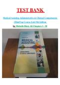 Test Bank for Medical Assisting&colon; Administrative & Clinical Competencies&colon; Administrative & Clinical Competencies &lpar;MindTap Course List&rpar; 9th Edition By Michelle Blesi  ISBN 978-1260238907