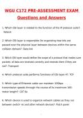 WGU C172 Pre-Assessment Actual Exam 2026 Newest Updated Questions and Correct Answers &lpar;Latest 2026 &sol; 2027 Update&rpar; &lpar;Verified Answers by Expert&rpar;