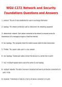 WGU C172 Network and Security - Foundations Actual Exam 2026 Newest Updated Questions and Correct Answers &lpar;Latest 2026 &sol; 2027 Update&rpar; &lpar;Verified Answers by Expert&rpar;