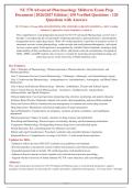 NU 578 Advanced Pharmacology Midterm Exam Prep&NewLine;Document &vert; 2026&sol;2027 Edition &vert; 150 Verified Questions - 120&NewLine;Questions with Answers